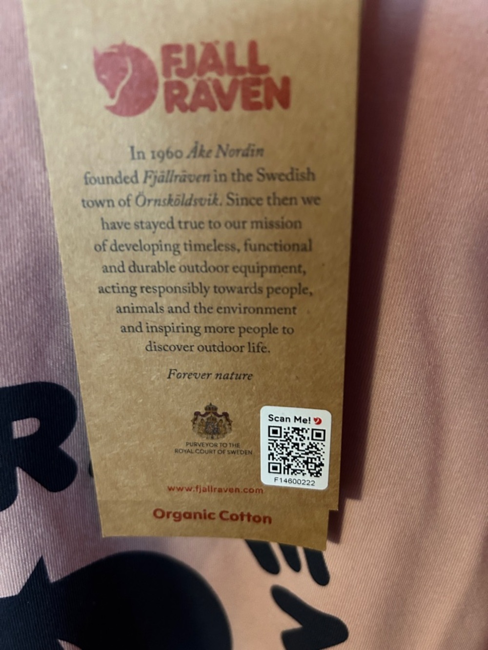 Fjällräven Women's Dusty Pink Logo Tee - Picture 6 of 10